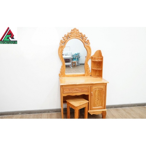 Bàn Trang điểm gỗ gõ đỏ 0.8m đẹp