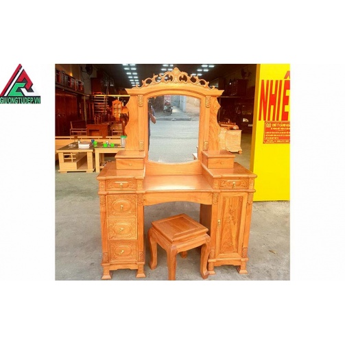 Bàn Trang Điểm Gỗ Gõ Đỏ Cao Cấp 1m3 BP16