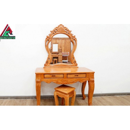 Bàn Trang điểm gỗ gõ đỏ nam phi 1m2