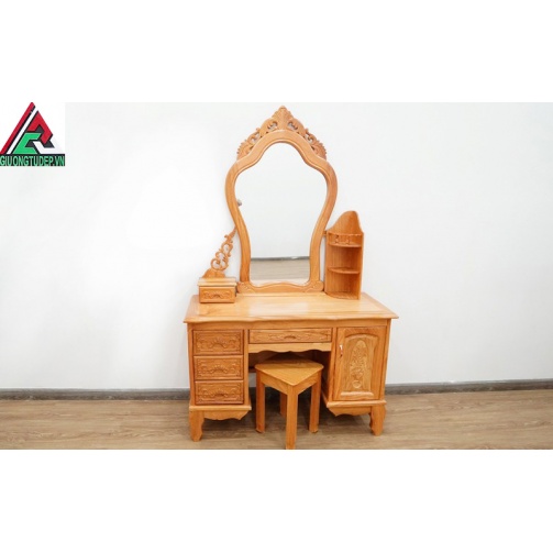 Bàn Trang Điểm Gỗ Gõ Đỏ Vương Miện 1m1 BP23