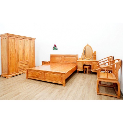 Combo phòng ngủ gỗ gõ đỏ CB51