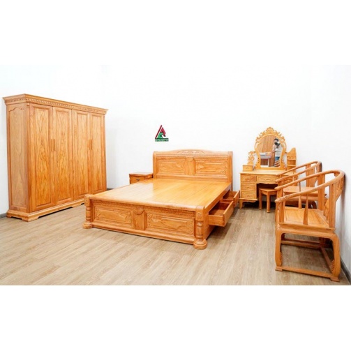 Combo phòng ngủ gỗ gõ đỏ CB76