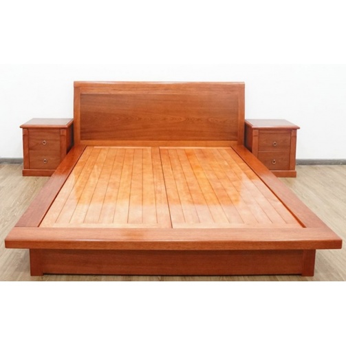 Giường gỗ xoan đào kiểu nhật