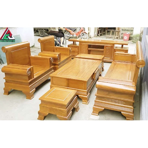 Sofa Gỗ Gõ Đỏ Đối Dạng Pháo SP07