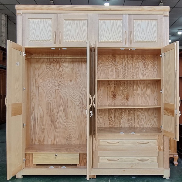Tủ Áo 4 Cánh 2 Tầng Gỗ Sồi TA76