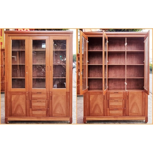 Tủ hồ sơ gỗ xoan đào THS02