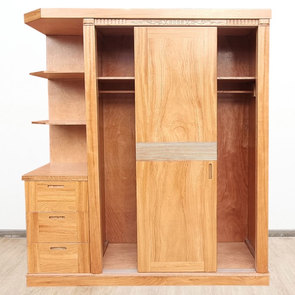 Tủ áo cánh lùa góc trang trí gỗ đinh hương