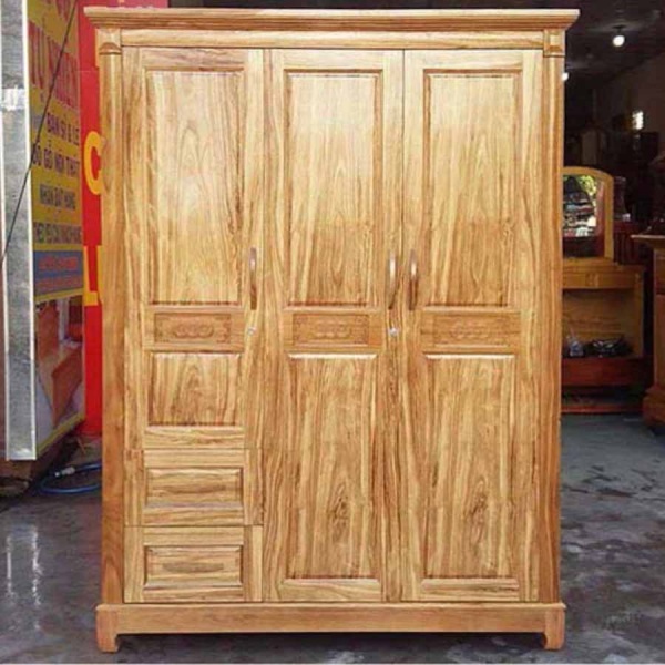 Tủ quần áo gỗ hương vân 3 cánh 1m6