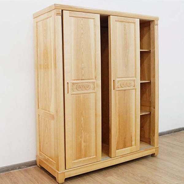 Tủ quần áo gỗ sồi cánh lùa