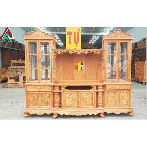 Tủ rượu gỗ gõ đỏ TR02