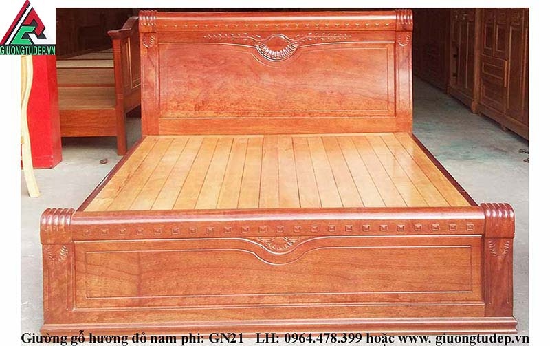 Giường gỗ hương đỏ GN21