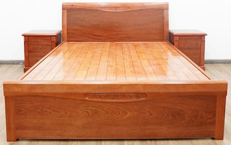 Giường gỗ xoan đào GN27
