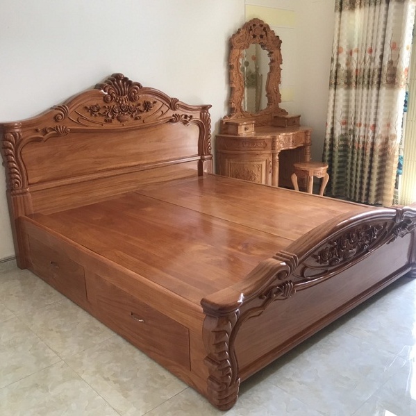 Giao giường ngủ và bàn trang điểm gỗ gõ đỏ ở Trung Mỹ Tây, Quận 12